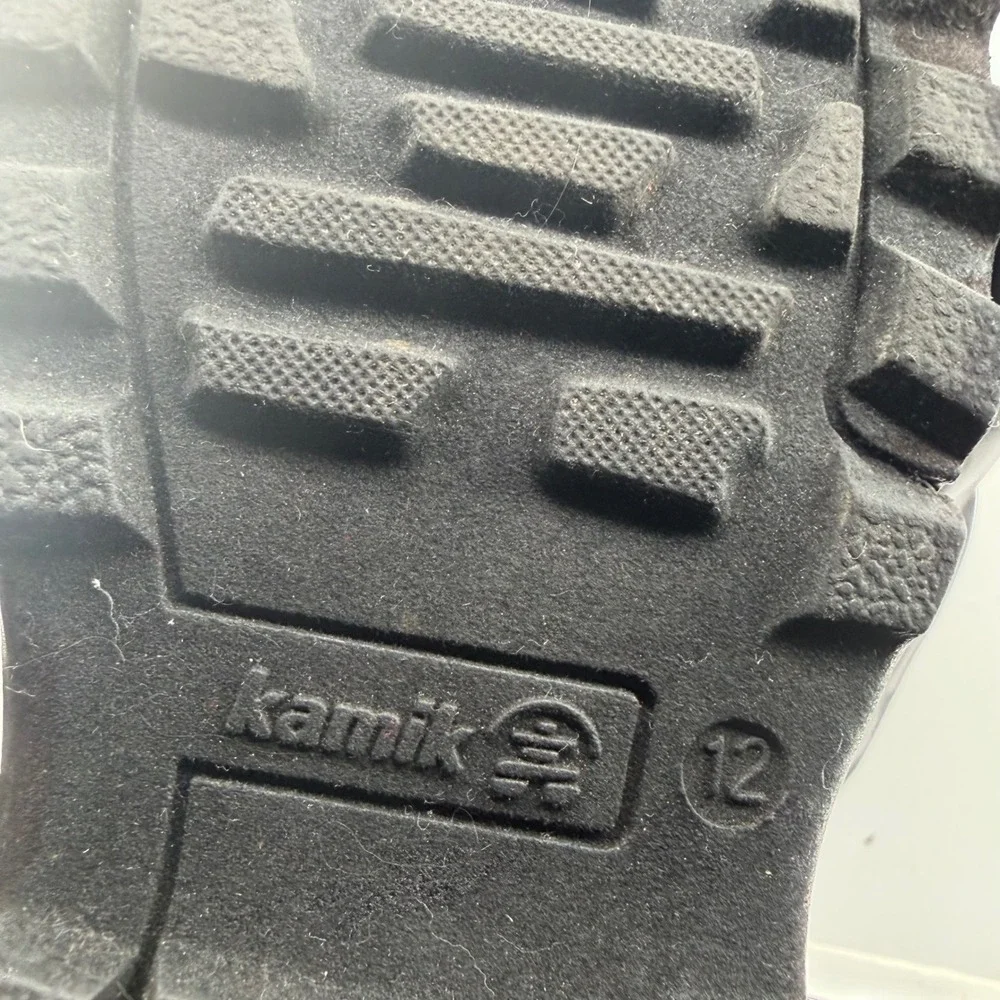 Kamik Kids Waterproof Winter Snow Boots Black Insulated Felt‎ Lined Size 12